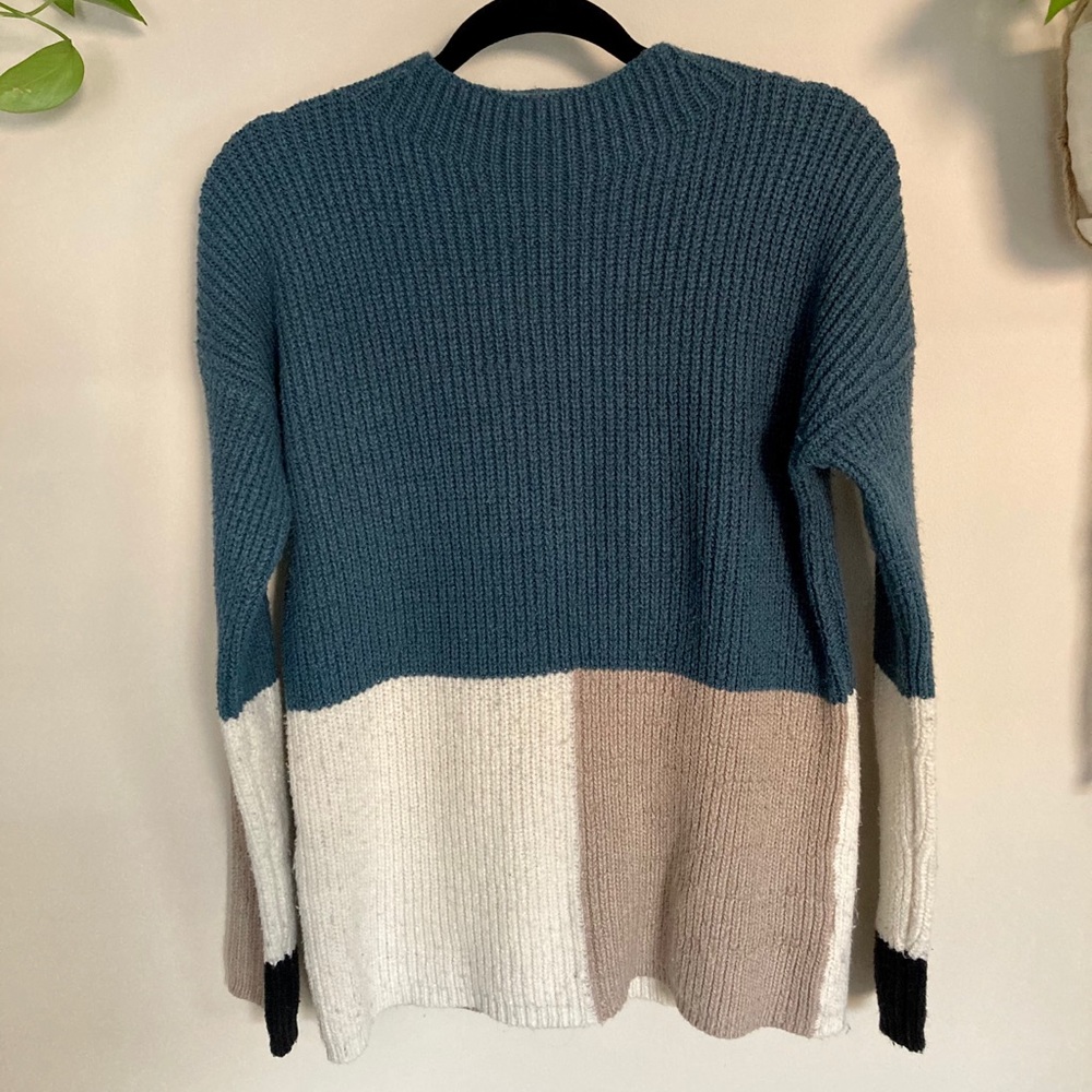 Block colored sweater